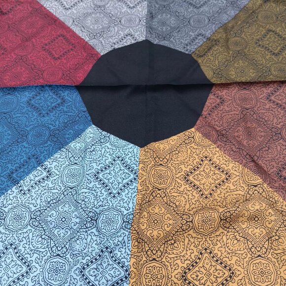 Vtg Ashear 9 Color Pocket Square Kerchief - 100% Silk Square hand rolled Italy - Picture 2 of 8